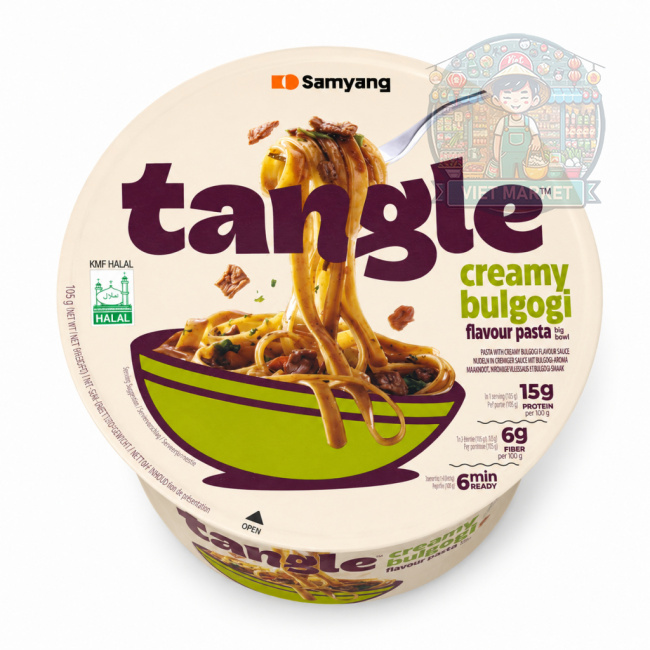 SAMYANG TANGLE Instantné rezance s krémovou príchuťou Bulgogi v miske 105g