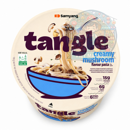SAMYANG TANGLE Instantné rezance s krémovou hubovou  príchuťou  v miske 105g