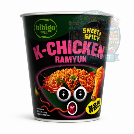 BIBIGO Instantná zmes na prípravu rezancov s príchuťou kórejského vyprážaného kuraťa v sladko-pikantnej omáčke level 1. 97,5g