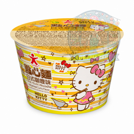  HELLO KITTY DOOL Instantná zmes na prípravu rezancov s kari príchuťou  v miske 37g