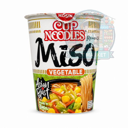 NISSIN Instantná zmes na prípravu polievky s Miso vegetariánskou príchuťou v poháriku 67g