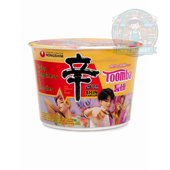 Nongshim Instantná zmes na prípravu rezancov Toomba s pikantnou krémovou príchuťou v miske 113g