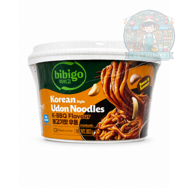  BIBIGO Instantné kórejské udon rezance s BBQ príchuťou 187,2g