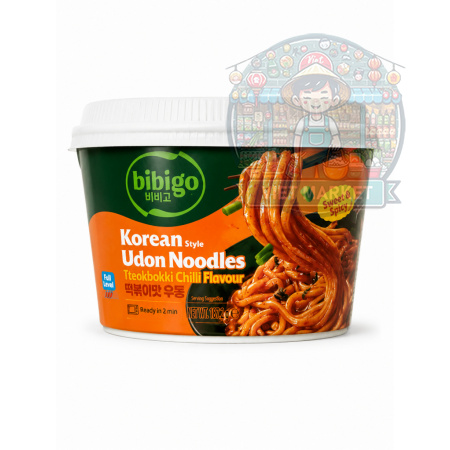  BIBIGO Instantné kórejské Udon rezance s čili príchuťou 187,2g
