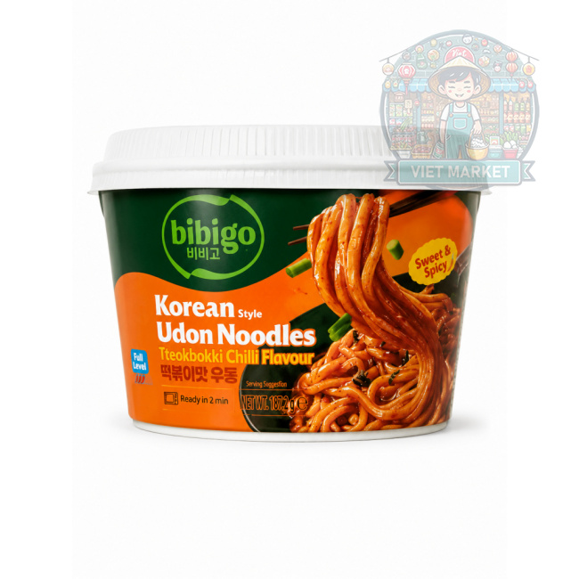  BIBIGO Instantné kórejské Udon rezance s čili príchuťou 187,2g
