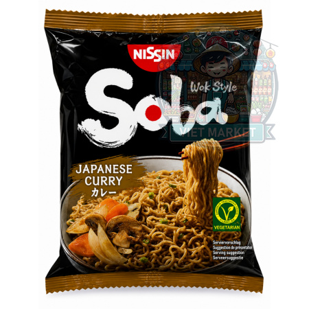NISSIN SOBA Instantná zmes na prípravu polievky s príchuťou japonského karí 111g