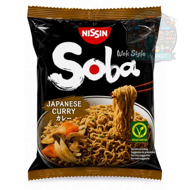 NISSIN SOBA Instantná zmes na prípravu polievky s príchuťou japonského karí 111g