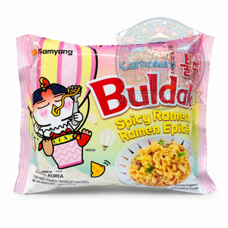 SAMYANG BULDAK CREAM CARBONARA Instantná zmes na prípravu polievky s príchuťou carbonara krému 140g