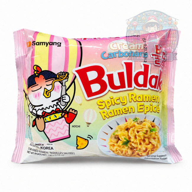 SAMYANG BULDAK CREAM CARBONARA Instantná zmes na prípravu polievky s príchuťou carbonara krému 140g