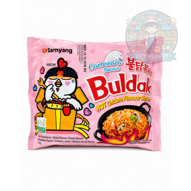 SAMYANG BULDAK CARBONARA Instantná zmes na prípravu polievky s príchuťou carbonara krému 130g