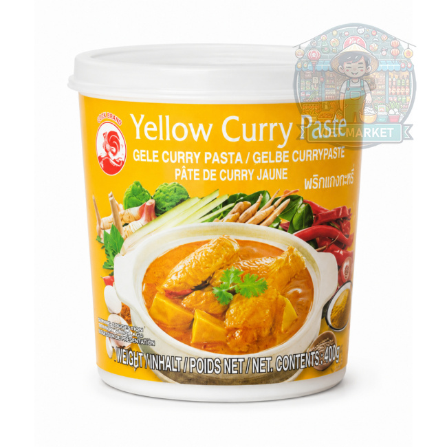 COCK BRAND Žltá kari pasta 400g