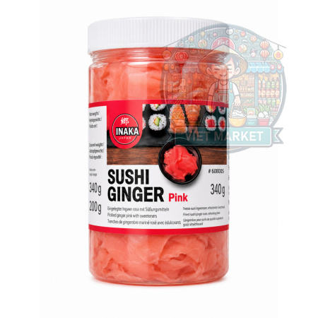  INAKA Sushi nakladané zázvorové ružové plátky 340g
