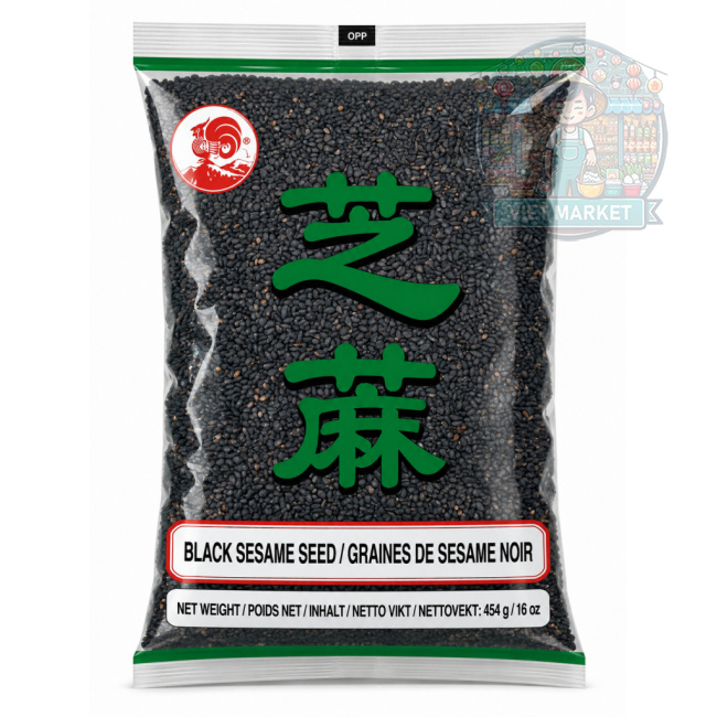  COCK BRAND Čierne sezamové semienka 454g