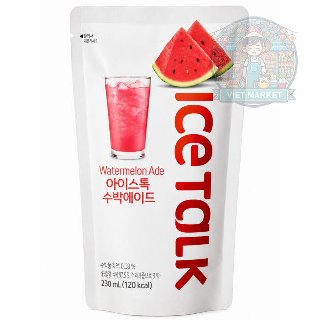 ICE TALK Nealkoholický nesýtený ľadový čaj s príchuťou vodný melón 230ml