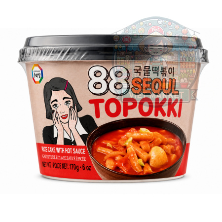 SURASANG Instantné ryžové koláčiky Topokki s pikantnou omáčkou 170g
