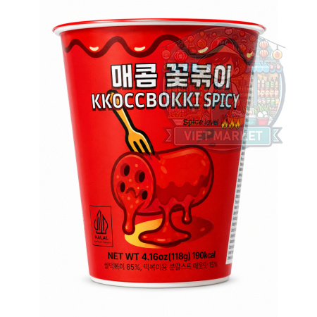 KOCO Instantné ryžové Kkoccbokki s pikantnou príchuťou v poháriku level 2  118g