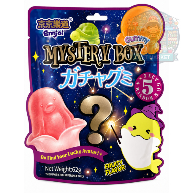 ENNJOI Lúpateľné cukríky s rôznou príchuťou mystery 62g