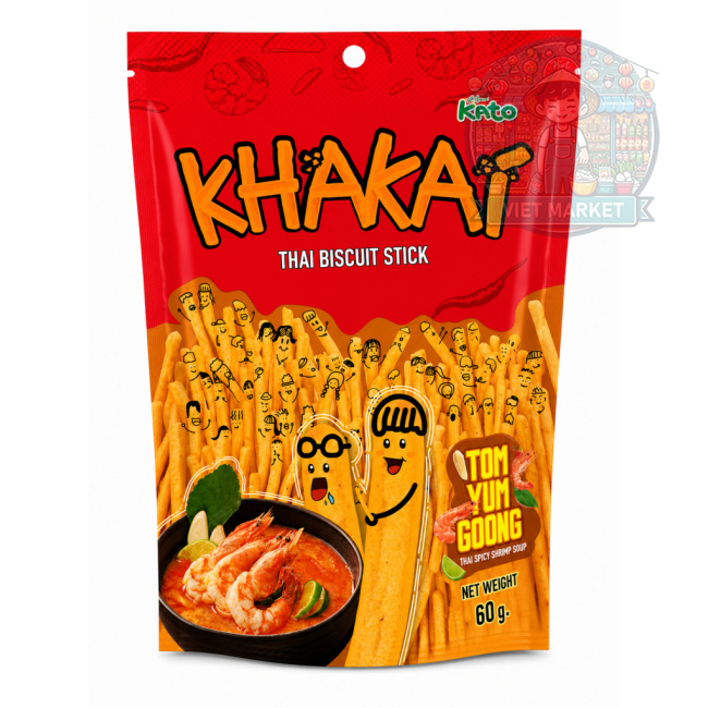 KATO Khakai Chrumkavé tyčinky s príchuťou Tom Yum 60g