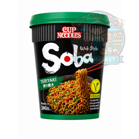 NISSIN SOBA Instantná zmes na prípravu polievky s príchuťou teriyaki v poháriku 90g