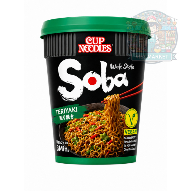NISSIN SOBA Instantná zmes na prípravu polievky s príchuťou teriyaki v poháriku 90g