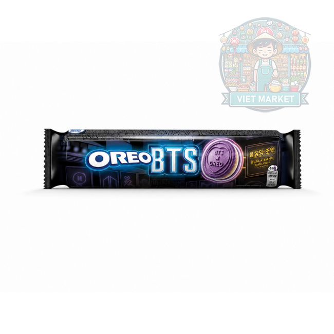 BTS Oreo sušienky  Limitovaná edícia s príchuťou karamelových lievancov s vanilkovým krémom 157g 