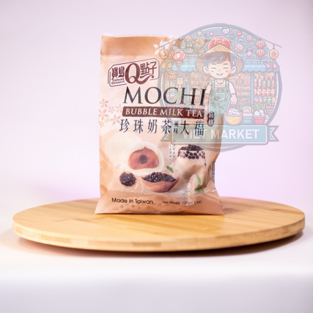 Q BRAND Mochi ryžové koláčiky s príchuťou bubble milk tea 120g