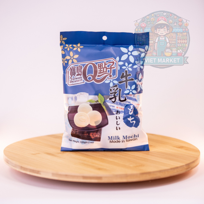Q BRAND Mochi ryžové koláčiky s mliečnou príchuťou 120g