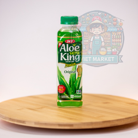 ALOE VERA KING Nealkoholický nesýtený nápoj s hroznovou  príchuťou a kúskami dužiny aloe vera 500ml