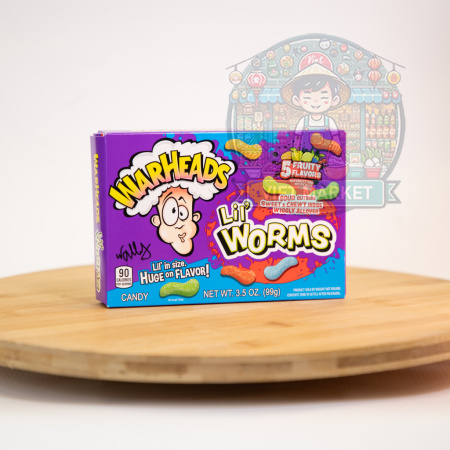 Warheads Lil'Worms 5 fruity flavors