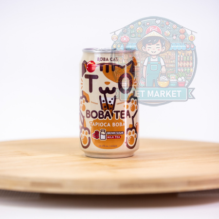 BOBA Tea Tapioca Boba s príchuťou hnedý cukor a mliečny čaj 315ml