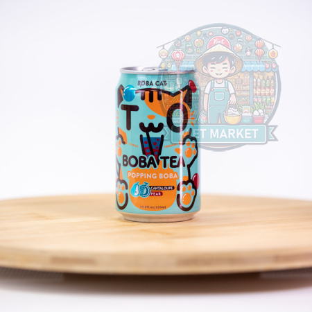 BOBA Tea Nealkoholický nápoj s praskajúcimi guličkami s príchuťou melón a hruška 320ml