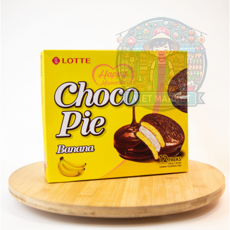 Lotte čokoládový koláč s príchuťou banánu 336g