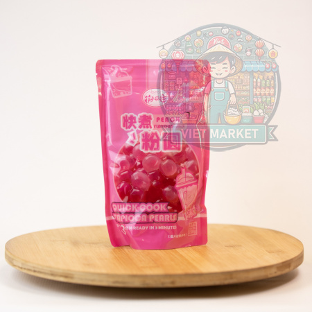 KLKW Instantné tapiókové guličky na prípravu bubble tea s príchuťou broskyne 250g