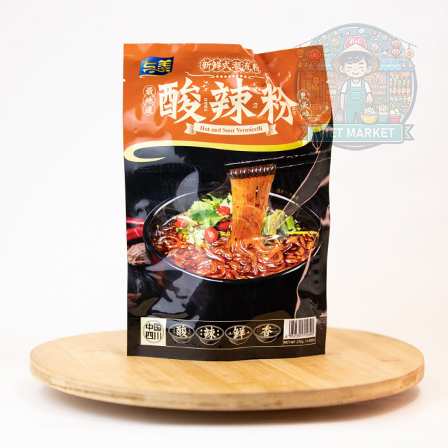 YUMEI Vermicelli rezance ostro-kyslé 278g