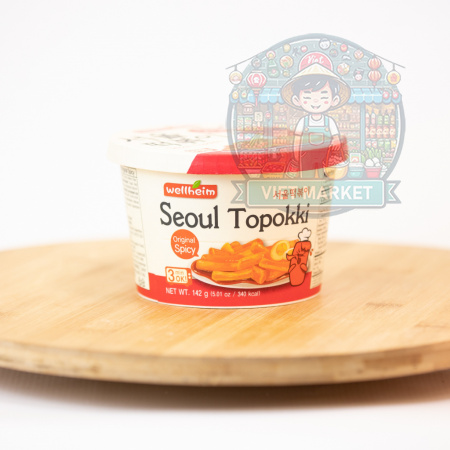 Wellheim Seoul Topokki ryžový koláč pikantný 142g