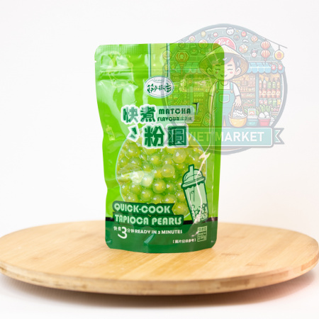 KLKW Instantné tapiókové guličky na prípravu bubble tea s príchuťou matcha  250g