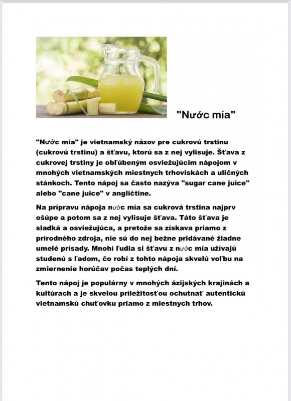 Nước mía – Vietnamské leto v pohári